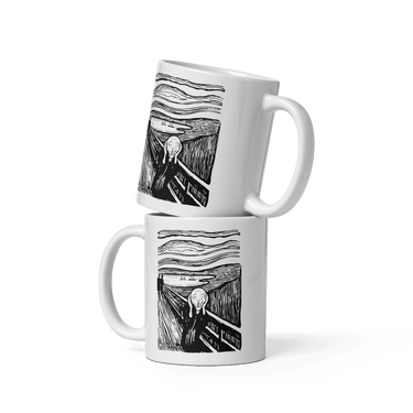 Edvard Munch - The Scream - Sketch Artwork Mug-2